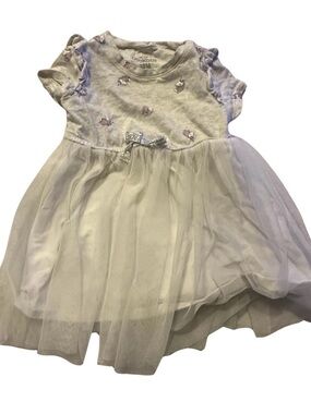 OshKosh B'gosh Gray Top and Tulle Dress with Sparkle Bow